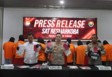 Polres Mamuju Tengah Bongkar 10 Kasus Narkoba, 17 Tersangka Ditangkap dan Sabu Disita