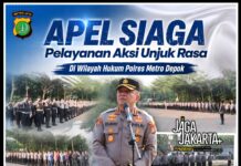 Kapolres Metro Depok Pimpin Apel Siaga Jelang Aksi Unjuk Rasa