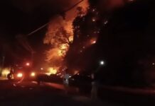 Karhutla di Desa Lalattedong Sempat Ganggu Akses Jalur Trans Sulawesi, BPBD Majene Kerahkan Damkar