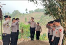 Kenang Pengabdian Setia, Apel Pemakaman Satwa K-9 “Getta” Digelar di Polda Sulbar