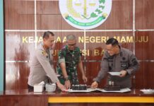 Kejutan Manis di Hari Lahir Kejaksaan RI Ke-81, Kapolresta Mamuju dan Dandim 1418 Kompak Kunjungi Kajari Mamuju