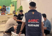 Cegah Kriminalitas Jalanan, URC Sat Reskrim Polres Majene Hunting Tengah Malam