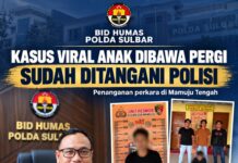 Polisi Tahan Tersangka Kasus Anak Dibawa Pergi di Mateng, Korban Mendapat Pendampingan Psikologis